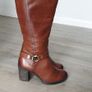 Moda In Pelle Leather Knee High Boots Size Uk 3 ( Eu 35) Image 9