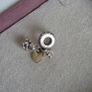 Pandora baby treasures charm with Teddy Bear, Pacifier and enamel heart very good condition Image 6