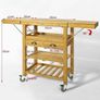 Kitchen Trolley With Expandable Work Surface Bamboo Image 3