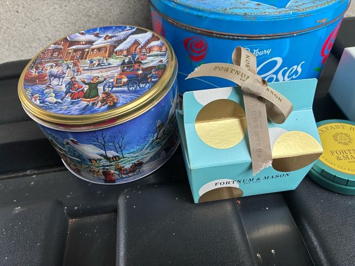 Collection sweet tins and boxes