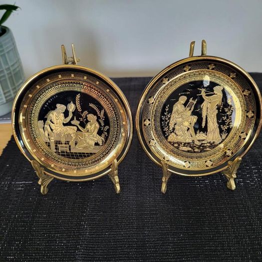Miniature Greek 24k Gold Dishes/Plates