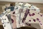 Fabric samples from books