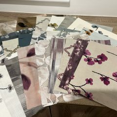 Fabric samples from books
