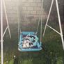 Free swing with accessories(  Dismantled ) and pink sandpit Image 4