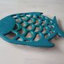 Cast Iron Metal Fish Kettle Pot Trivet Stand Image 2