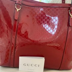 Gucci  MicroGuccissima Tote Red