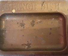 vintage collectable brass change dish