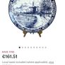 Vintage Dutch Original Blauw Delft Handmade White Blue Large Dinner Plate Hanging Wall Display Windmill circa 1970-80's Image 7