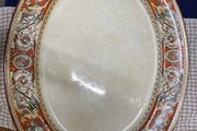 Antique Minton FLORENTINE Vegetable platter / Turkey Plate 1860 with some old chips underneath it
