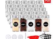 25pcs Spice jars organizer Kitchen spice rack seasoning pots set salt and pepper spice tools bottle