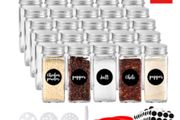25pcs Spice jars organizer Kitchen spice rack seasoning pots set salt and pepper spice tools bottle