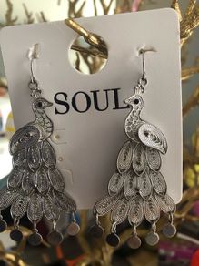peacock earrings