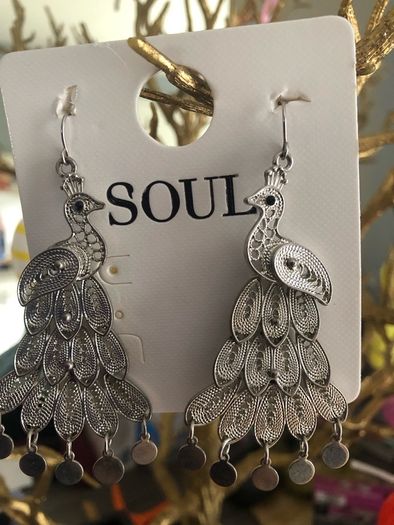 peacock earrings