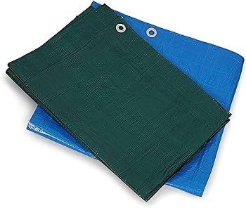 1.80 x 1.20m (4 x 6 FT) Green Waterproof Tarpaulin Tarpoline tarpaulins Tarp for Universal Covering Garden Furniture, Camping, Roof Caravan