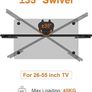 Universal Table Top Pedestal TV Stand for 26''-55'' LCD LED TVs, Height Adjustable TV Base Stand with Tempered Glass Base, Cable Management, Holds 45 KG & Max. VESA 400x400mm Image 5