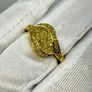 Diamond Yellow Diamond Ring in 18K Vermeil Yellow Gold Plated Sterling Silver. Image 4