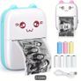 Mini Thermal Printer Cobeisi Bluetooth Blue Image 2