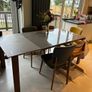 Connubia Eminence Extendable Dining Table 130cm (Grey Glass/Walnut) Image 2