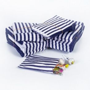Blue stripe counter bags lot of 200 ideal for candy weddings parties candy cart shop small retails and sweet shops SIZE 5x7 inches