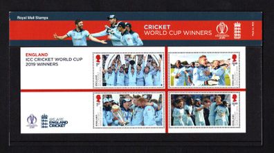 2019 Great Britain ICC Men's & Women's Cricket World Cup Commemorative Stamps Miniature Sheet Presentation Pack