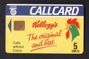 1991 Ireland 5 unit Kellogg's cereals the very first advertising Callcard Telecom Eireann (Gemplus GEM1) Call Card Mint. Note These card didn't come in packaging. Telecom Eireann card number 1036