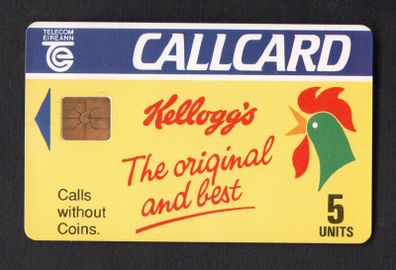 1991 Ireland 5 unit Kellogg's cereals the very first advertising Callcard Telecom Eireann (Gemplus GEM1) Call Card Mint. Note These card didn't come in packaging. Telecom Eireann card number 1036