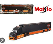 Maisto 1:64 Scale Realistic Harley Davidson Custom Hauler Truck Model Toy Gift
