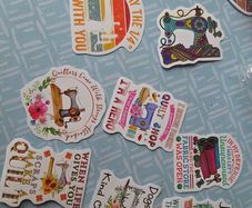Cute 2 pieces  Sewing Crafting quiltting stickers for Crafting Sewing machine etc