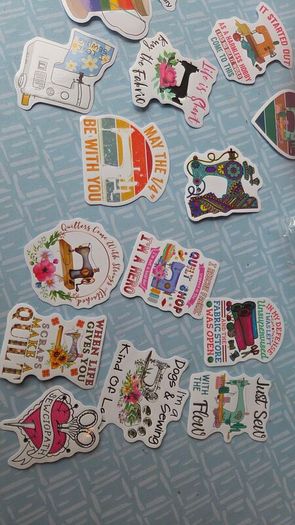 Cute 2 pieces  Sewing Crafting quiltting stickers for Crafting Sewing machine etc