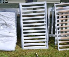 Cot and mattress. Mamas and Papas Sleep Safe