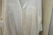New White 100% Linen Shirt