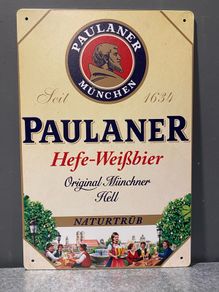 Paulaner Tin Metal sign