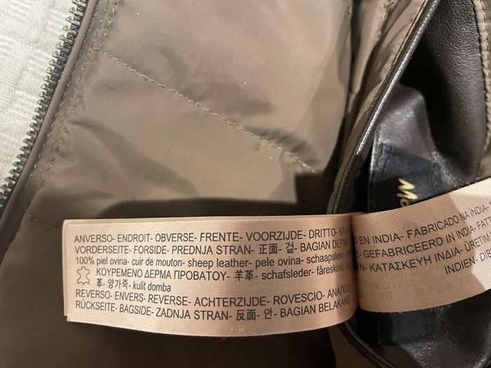 Massimo Dutti Black Leather reversible jacket XL  Pre owned.