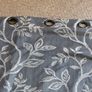 Luxury Grey Embroidered Eyelet Curtains Image 2
