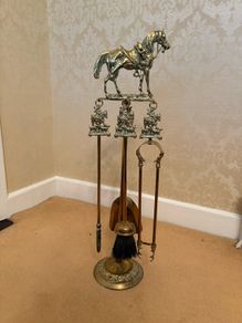 Equestrian Brass Motif for Fireplace