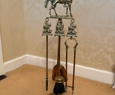 Equestrian Brass Motif for Fireplace