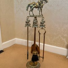 Equestrian Brass Motif for Fireplace