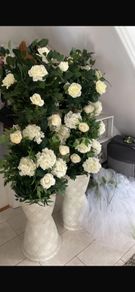 wedding flower bundle, pillars, pews, chairs