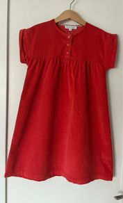 Orange needlecord dress
