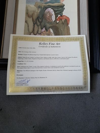 Salvidore dali signed art