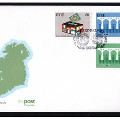1984 Ireland European Parliamentary Election & Europa: CEPT 25th Anniversary Logo Commemorative Stamps An Post First Day Cover (FDC)