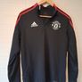 Manchester United Training Top Track Top .Quarter Zip. Official Adidas Youths Age 13 To 14 Years. Collect In Dublin Or Receive Via Post. Image 3