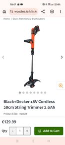 Black and decker cordless strimmer