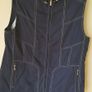 Navy Gilet/ White Stitching Size 14 Pockets and Zip Image 2