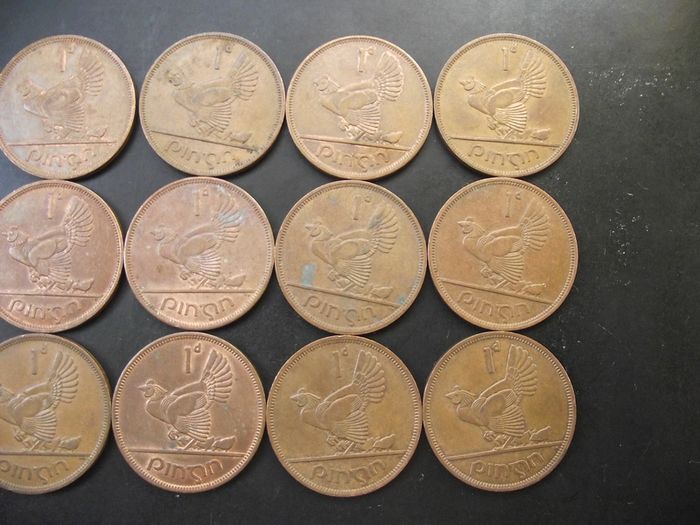 15 Irish coins x One Penny (1967) Nice condition