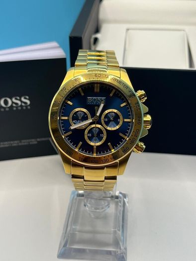 Hugo Boss HB1513340 Ikon Chronograph Mens Watch - Gold