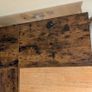 Corner table L-Shap rustic brown wood Image 3