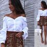 Zara Leather Embroidered Mini Skirt Image 8