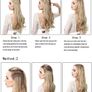 Hair Extension 18 Inch Invisible Adjustable Wire Hair Piece Curly Wavy Long Synthetic Hairpieces for Women Natural Heat Temperature Fiber (18 Inch (Pack of 1), Honey Blonde/Bleach (MULTIPLE COLOURS AVAILABLE) Image 3