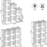 9-Cube Metal Wire Storage Rack, Interlocking Shelving Unit with Metal Wire Shelves, PP Plastic Sheets for Book Shoes Toys Clothes Tools, in Living Room, 93 x 31 x 93 cm MULTIPLE COLOURS AVAILABLE (FREE SHIPPING) Image 7